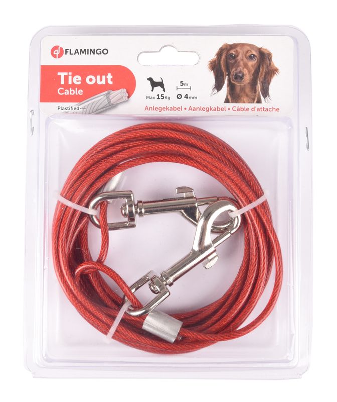 Flamingo Aanlegkabel Rood 4MM
