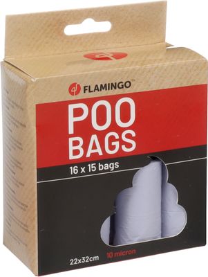 Flamingo Basic Hondenpoepzakjes Pastel Paars