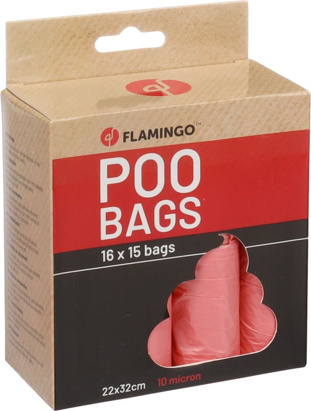 Flamingo Basic Hondenpoepzakjes Pastel Roze