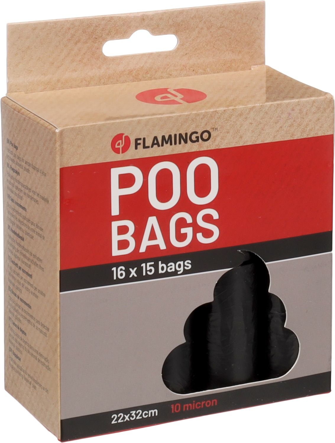 Flamingo Basic Hondenpoepzakjes Zwart