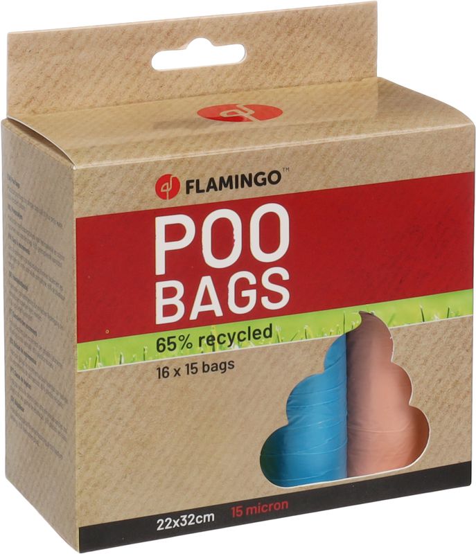 Flamingo Gerecycleerde Hondenpoepzakjes Paco