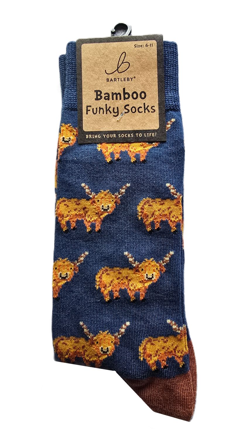 Bamboo Funky Socks Highland Cow Bamboo Funky Socks Highland Cow