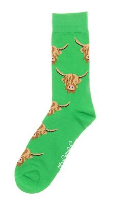 Shuttle Socks Highland Cow Groen