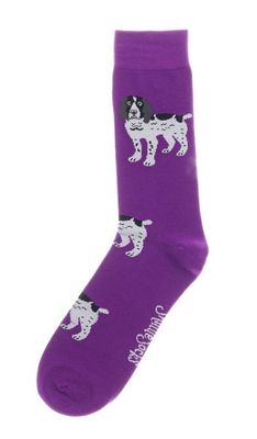 Shuttle Socks Zwart/Witte Spaniel Paars