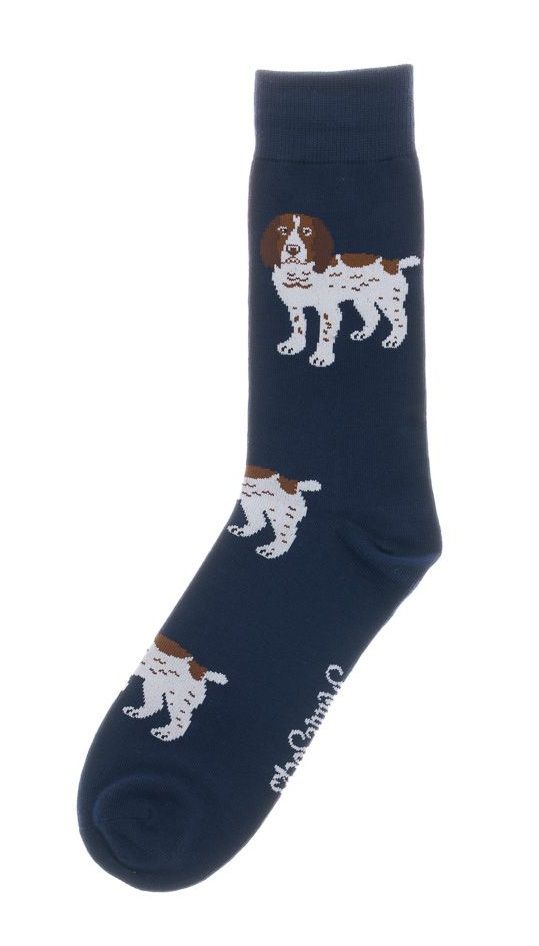Shuttle Socks Bruin/Witte Spaniel Navy Blauw