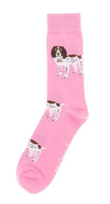 Shuttle Socks Bruin/Witte Spaniel Roze