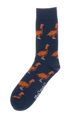 Shuttle Socks Standing Grouse Navy Blauw