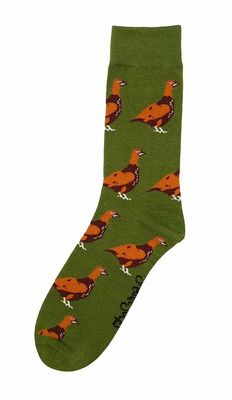 Shuttle Socks Standing Grouse Gamekeeper Groen