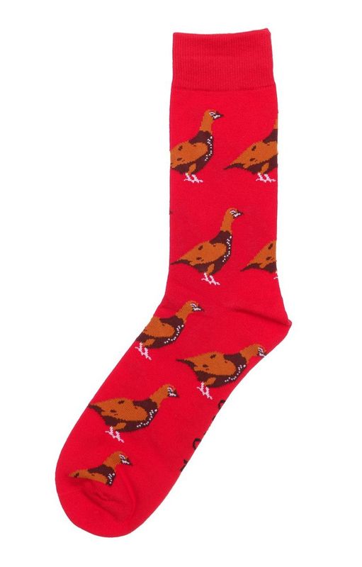 Shuttle Socks Standing Grouse Rood