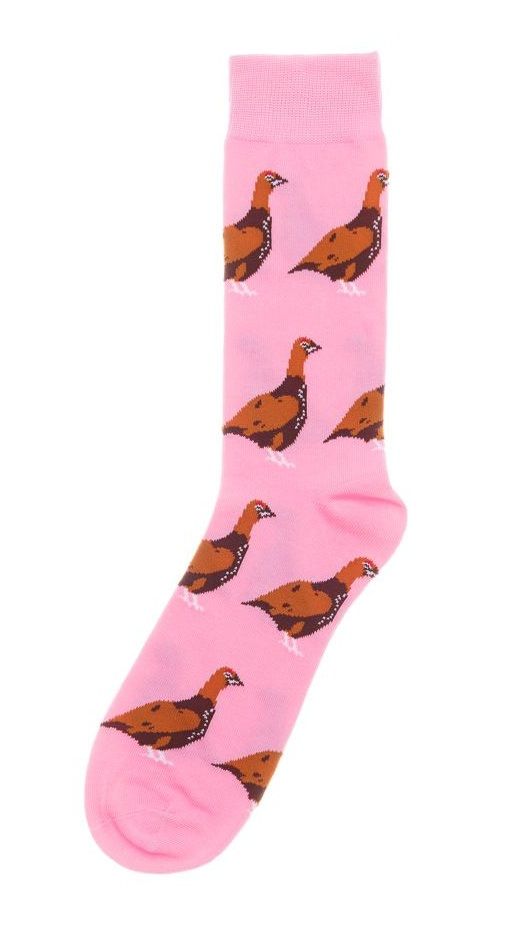 Shuttle Socks Standing Grouse Roze