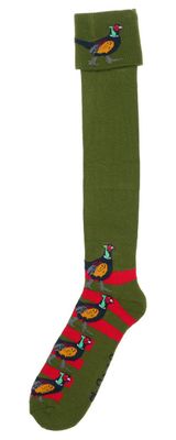 Shuttle Socks Fazant Groen/Rood