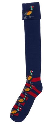 Shuttle Socks Fazant Navy Blauw/Rood