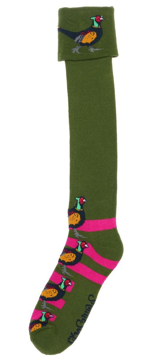 Shuttle Socks Fazant Groen/Roze