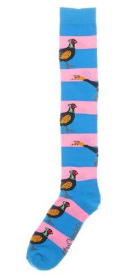 Shuttle Socks Fazant Blauw/Roze