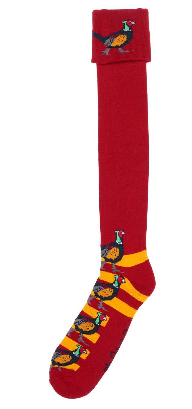 Shuttle Socks Fazant Rood/Geel