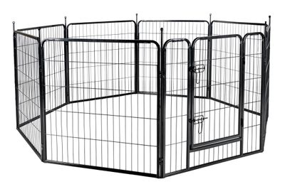 Flamingo Kennel Zecta Zwart 8 Panelen