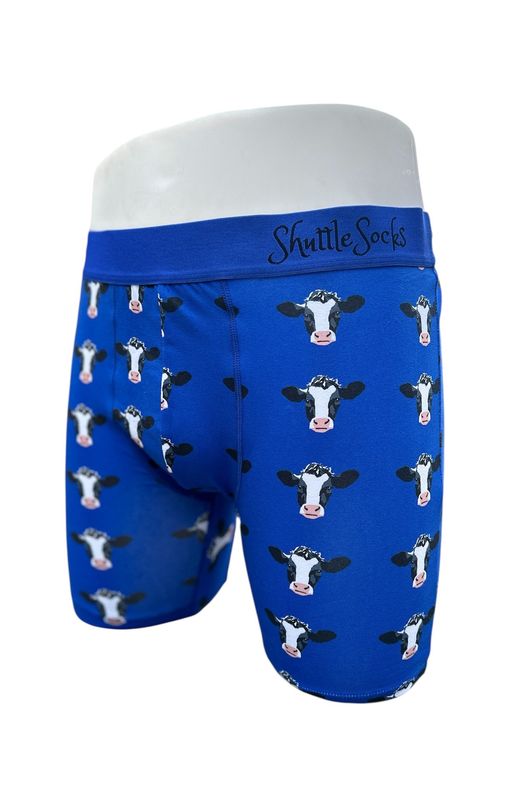 Shuttle Socks Boxers Cow Royal Blauw