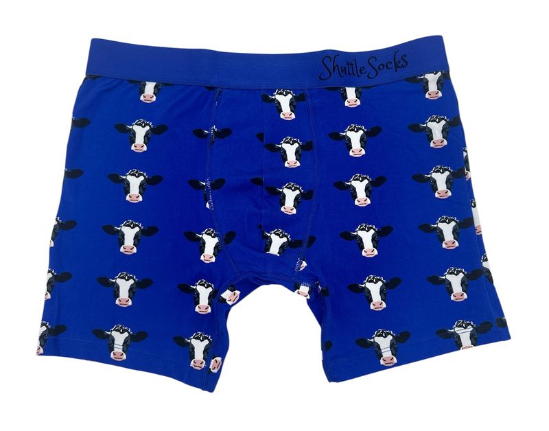 Shuttle Socks Boxers Cow Royal Blauw