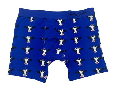 Shuttle Socks Boxers Cow Royal Blauw