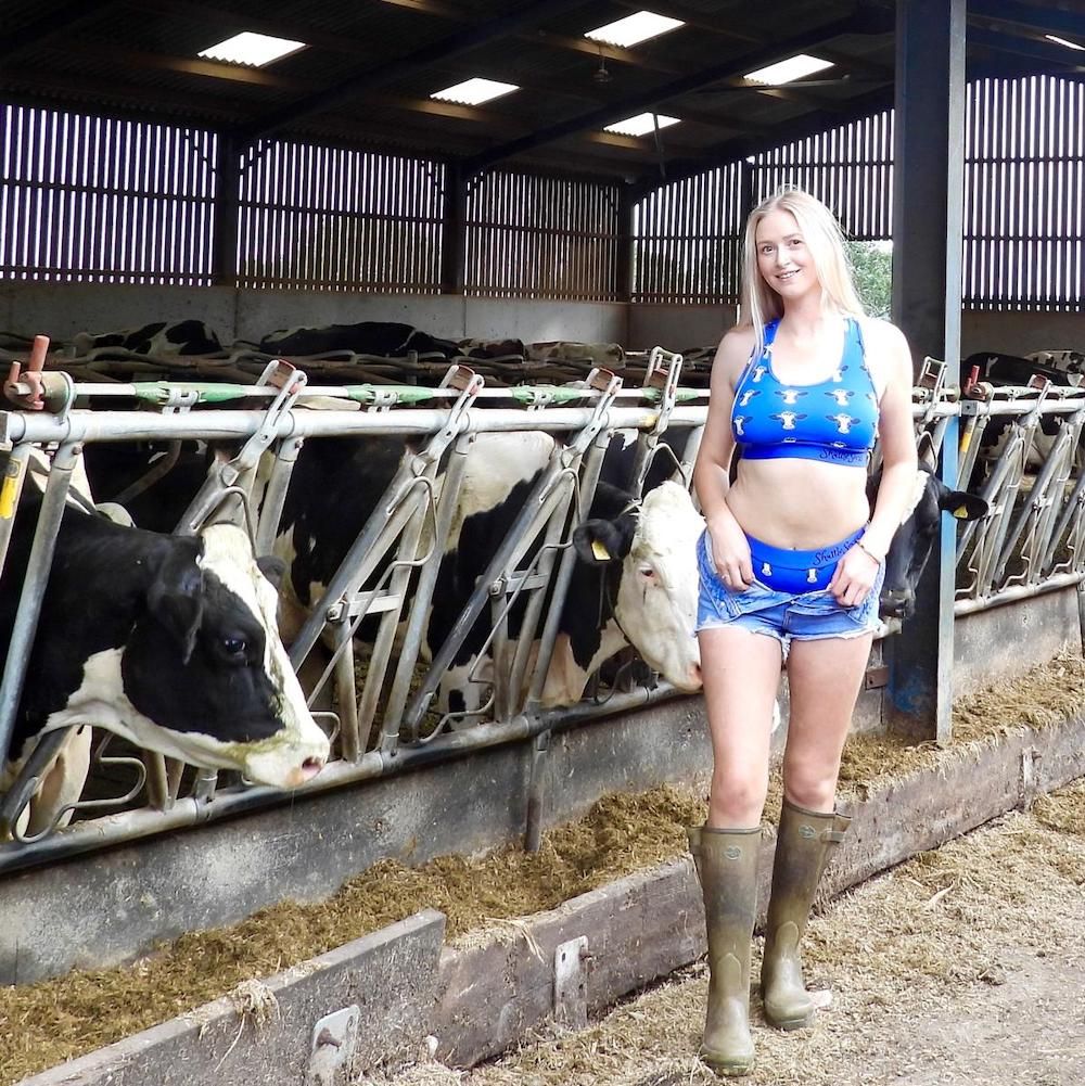 Shuttle Socks Bralette Cow Royal Blauw