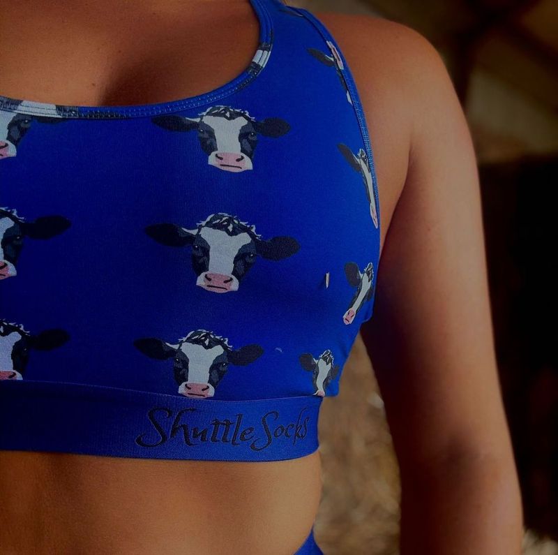 Shuttle Socks Bralette Cow Royal Blauw