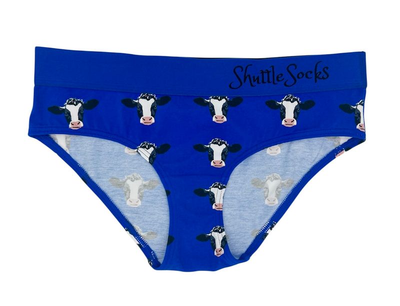 Shuttle Socks Damesslip Cow Royal Blauw