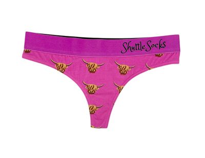 Shuttle Socks Damestanga Highland Cow Roze