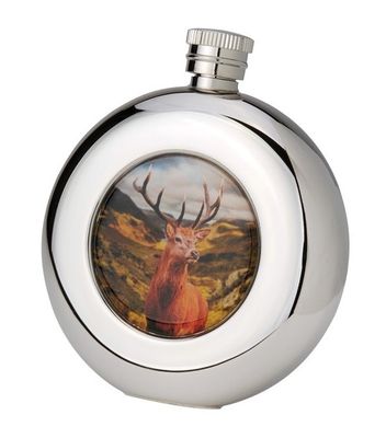 Bisley Heupfles RVS Hert Rond 130 ml