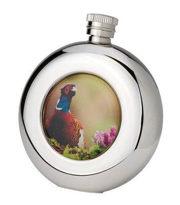 Bisley Heupfles RVS Fazant Rond 130 ml