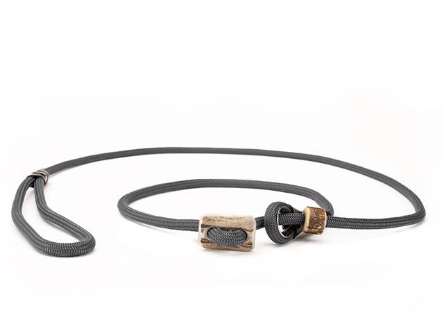 Mystique Moxon Leiband Field Trial Nylon 6MM Grijs