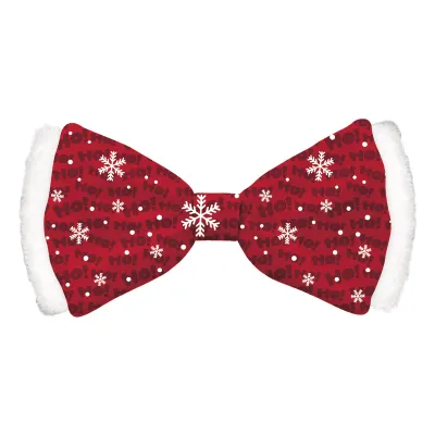 Vlinderstrik Satijn Rood Ho Ho Ho