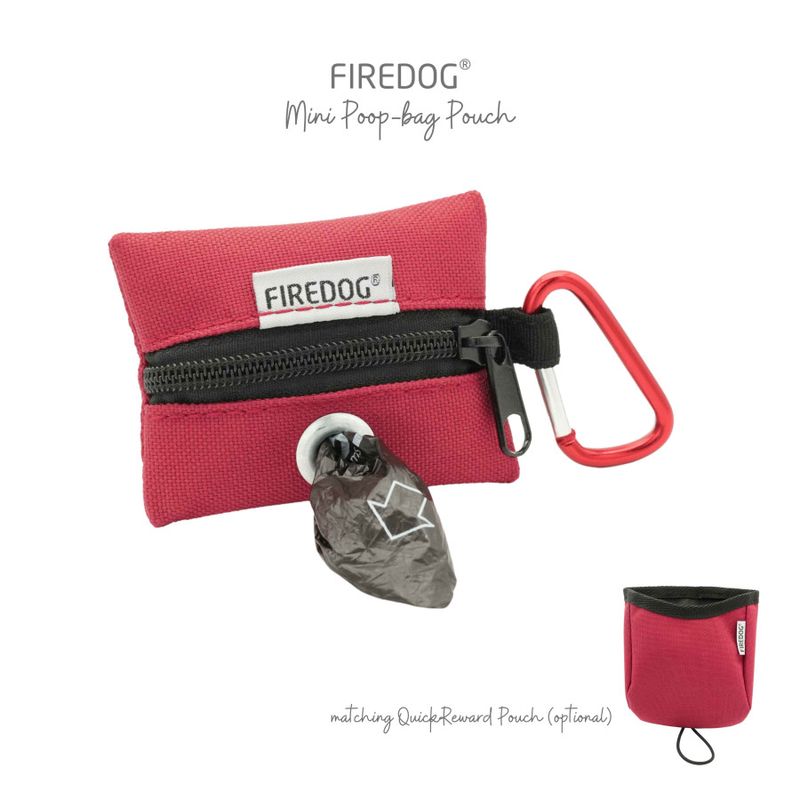 Firedog Mini Poepzakjeshouder Nylon Bordeaux