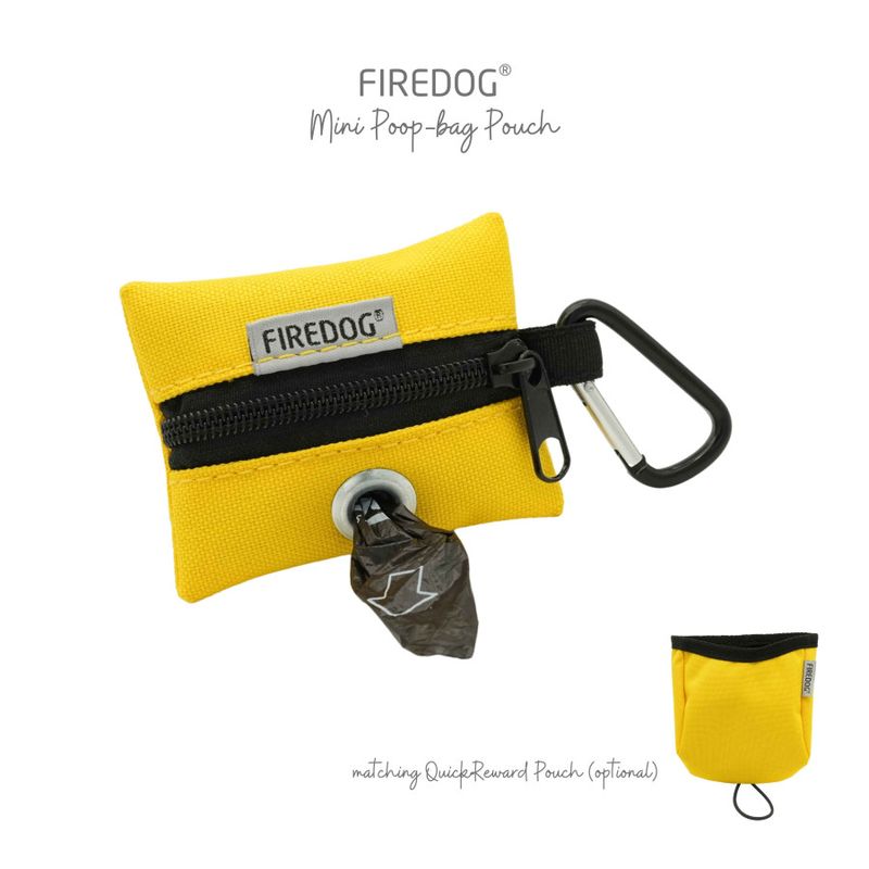 Firedog Mini Poepzakjeshouder Nylon Geel