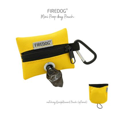Firedog Mini Poepzakjeshouder Nylon Geel