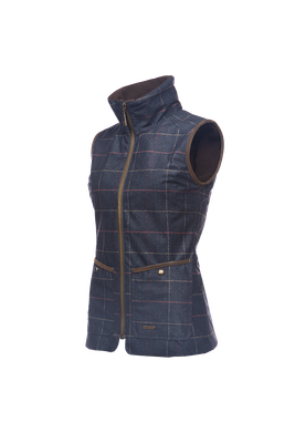 Baleno Dames Bodywarmer Perth Tweed Donkerblauw