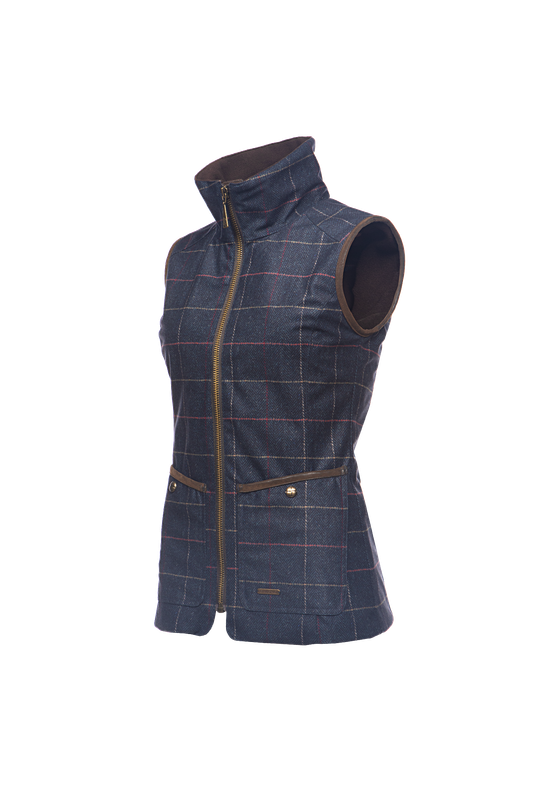 Baleno Dames Bodywarmer Perth Tweed Donkerblauw