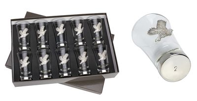 Bisley Set 10 Borrel Glazen Genummerd Patrijs