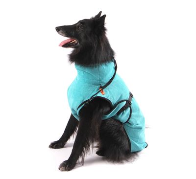 SuperFurDogs Badjas Classic Chillcoat Aqua Groen