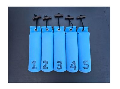 Mystique Dummy Set Genummerd 500 Gram 1 Tot 5 Lichtblauw