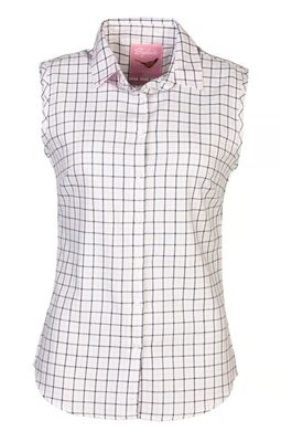 Rydale Dames Hannah Country Shirt Ellie Navy Zonder Mouwen