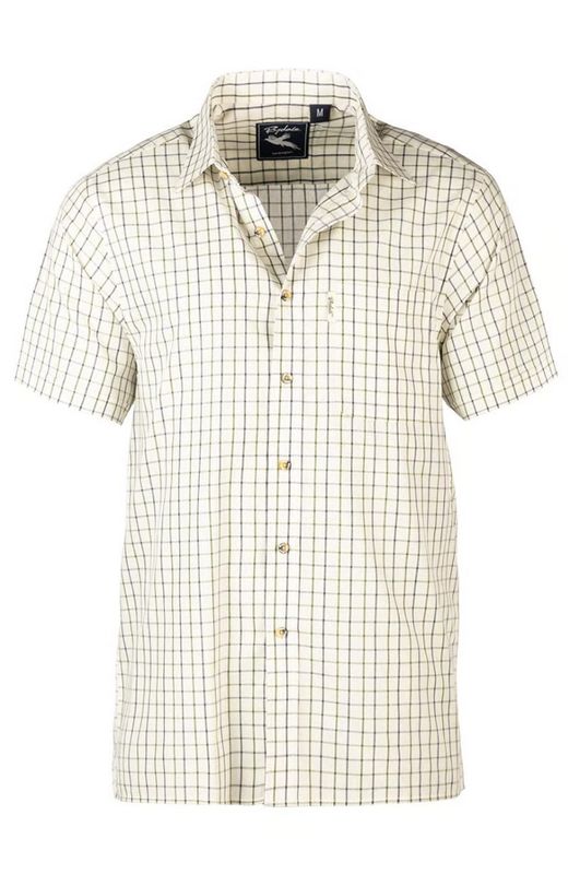 Rydale Heren Lockington Navy/Green Shirt Korte Mouwen