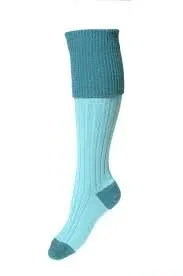House Of Cheviot Sokken Dames Sea Green/Teal