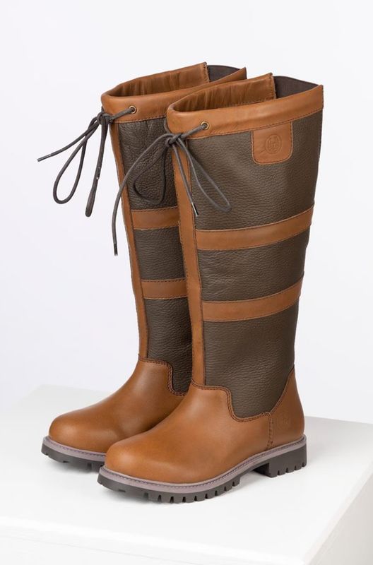 Rydale Dames Tullymore Lederen Laarzen Oak (Wijde Pasvorm)