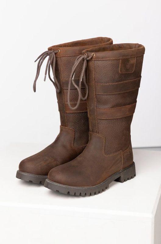 Rydale Dames Tullymore Lederen Kuitlaarzen Dark Brown