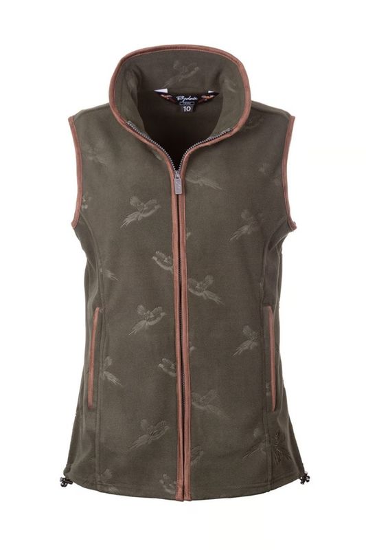 Rydale Dames Haxby Fazant Fleece Gilet Khaki