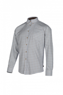 Baleno Heren Hemd Berkley Zand/Blauw