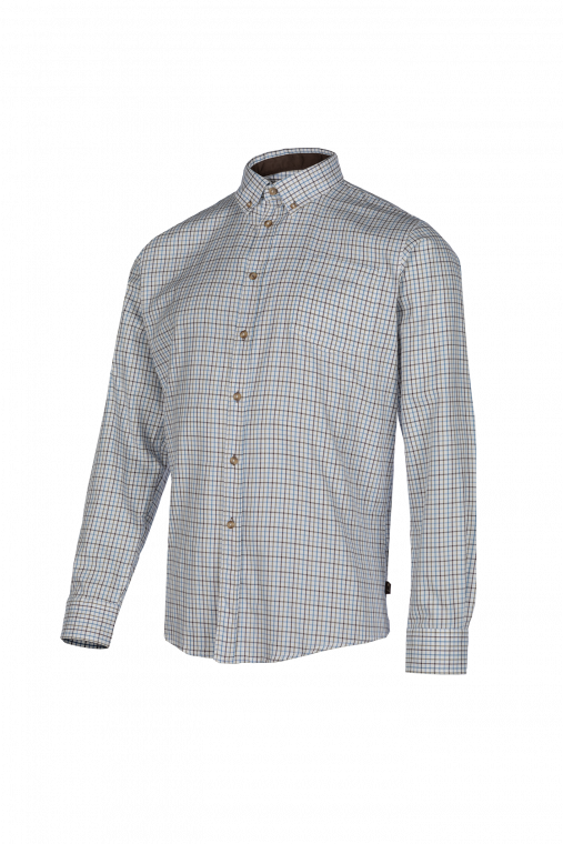 Baleno Heren Hemd Berkley Zand/Blauw