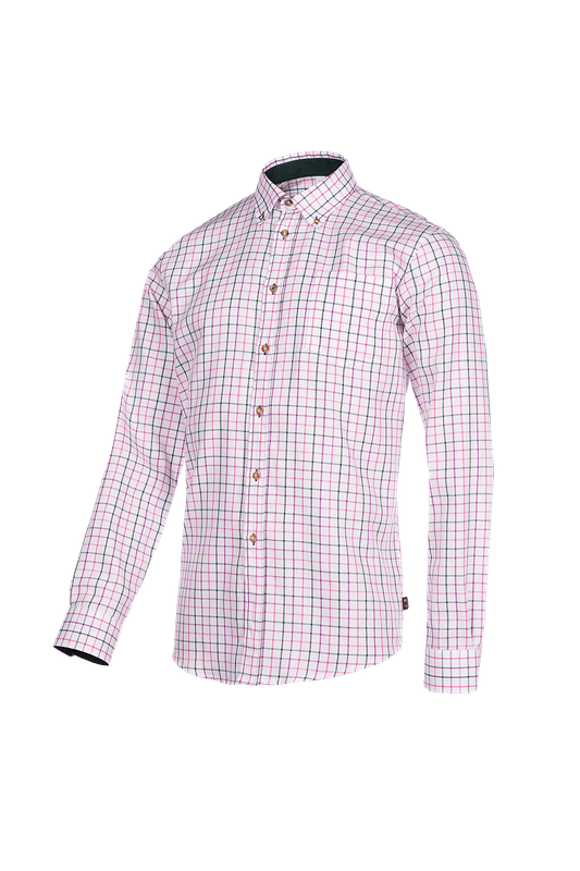 Baleno Heren Hemd Berkley Paars/Roze/Groen