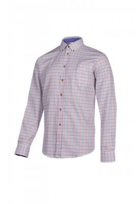 Baleno Heren Hemd Berkley Blauw/Oranje