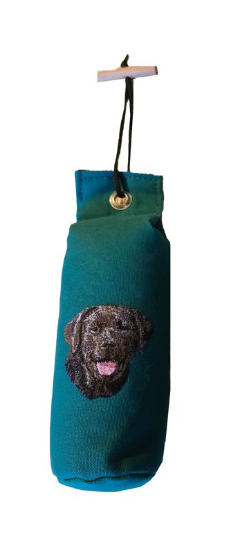 Geborduurde Dummy 500 Gram - Labrador Retriever Zwart